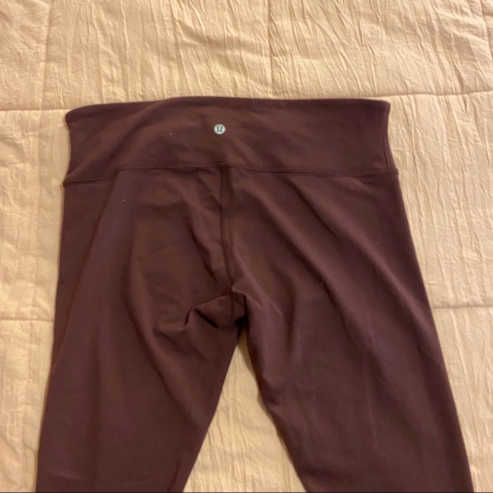 Lululemon Wunder Under Pant *Luon* Maroon Sz 12
